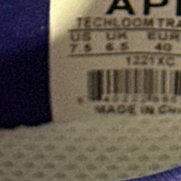 Men’s Athletic Propulsion Labs APL TECHLOOM TRACER Purple & White Sneakers, 7.5. - Picture 8 of 11